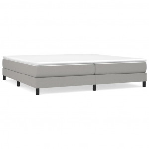 Estructura de cama box spring tela gris claro 200x200 cm H
