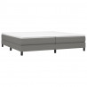 Estructura de cama box spring tela gris oscuro 200x200 cm 3