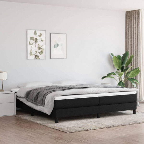 Estructura de cama box spring tela negro 200x200 cm D