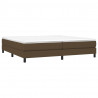 Estructura de cama box spring tela marrón oscuro 200x200 cm 3