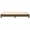 Estrutura de cama sem colchão 200x200 cm tecido castanho-escuro 5