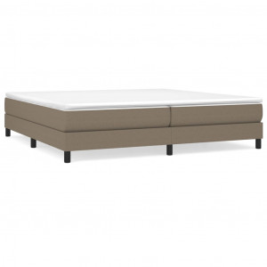 Estructura de cama box spring tela gris taupe 200x200 cm H