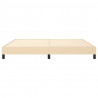 Estrutura de cama sem colchão 200x200 cm tecido cor creme 5