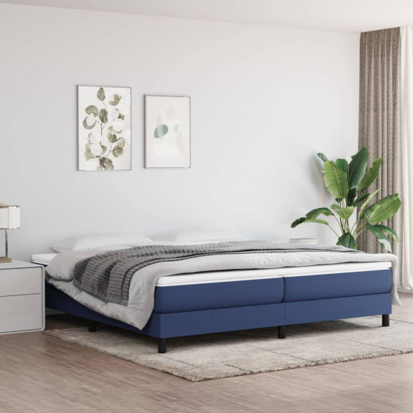 Estructura de cama box spring tela azul 200x200 cm D