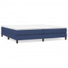 Estructura de cama box spring tela azul 200x200 cm 2