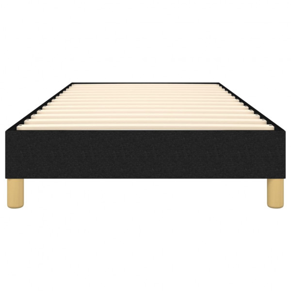 Estructura de cama box spring tela negro 80x200 cm M 5
