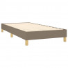 Estructura de cama box spring tela gris taupe 80x200 cm 4