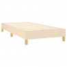 Estructura de cama box spring tela color crema 80x200 cm 4