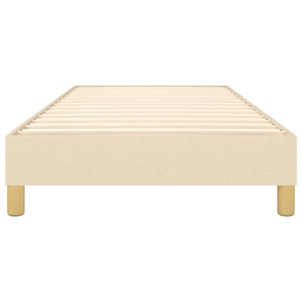 Estructura de cama box spring tela color crema 80x200 cm M 5