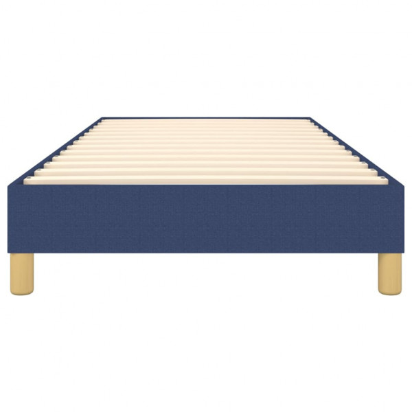 Estructura de cama box spring tela azul 80x200 cm M 5
