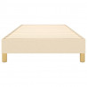 Estrutura de cama sem colchão 90x190 cm tecido creme 5