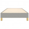Estrutura de cama sem colchão 100x200 cm tecido cinzento-claro 5