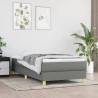 Estructura de cama box spring tela gris oscuro 100x200 cm 1