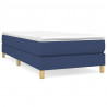 Estructura de cama box spring tela azul 100x200 cm 2