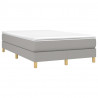 Estructura de cama box spring tela gris claro 120x200 cm 3