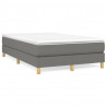 Estructura de cama box spring tela gris oscuro 120x200 cm 2