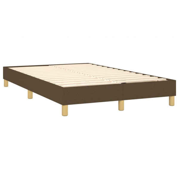 Estructura de cama box spring tela marrón 120x200 cm M 4