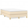 Estructura de cama box spring tela color crema 120x200 cm 2