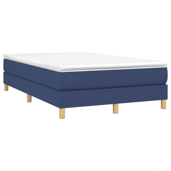 Estructura de cama box spring tela azul 120x200 cm M 3