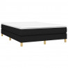 Estructura de cama box spring tela negro 140x190 cm 3