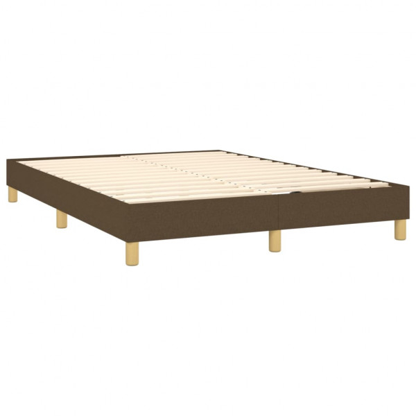 Estructura de cama box spring tela marrón 140x190 cm M 4