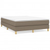Estructura de cama box spring tela gris taupe 140x190 cm 2