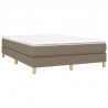 Estructura de cama box spring tela gris taupe 140x200 cm 3