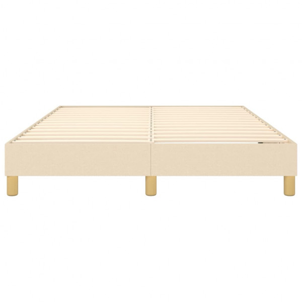 Estructura de cama box spring tela color crema 140x200 cm M 5