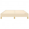 Estrutura de cama sem colchão 140x200 cm tecido cor creme 5