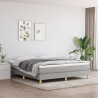 Estructura de cama box spring tela gris claro 160x200 cm 1