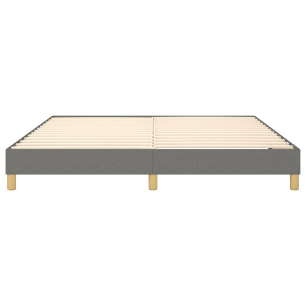 Estructura de cama box spring tela gris oscuro 160x200 cm M 5