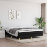 Estructura de cama box spring tela negro 160x200 cm 1