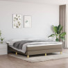 Estructura de cama box spring tela gris taupe 160x200 cm 1