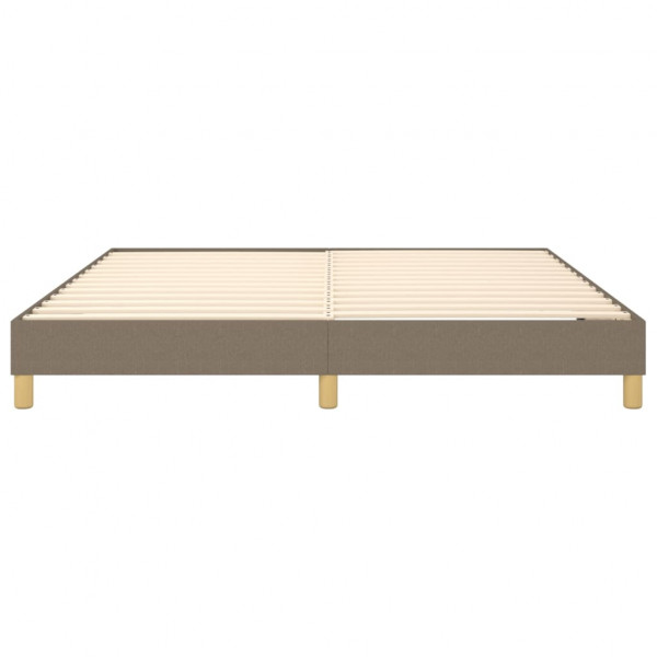 Estructura de cama box spring tela gris taupe 160x200 cm M 5