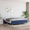 Estructura de cama box spring tela azul 160x200 cm 1