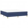 Estructura de cama box spring tela azul 160x200 cm 3