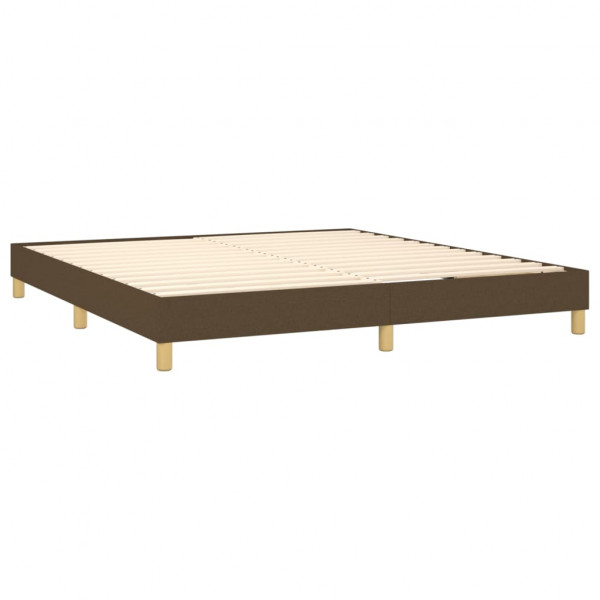 Estructura de cama box spring tela marrón 180x200 cm M 4