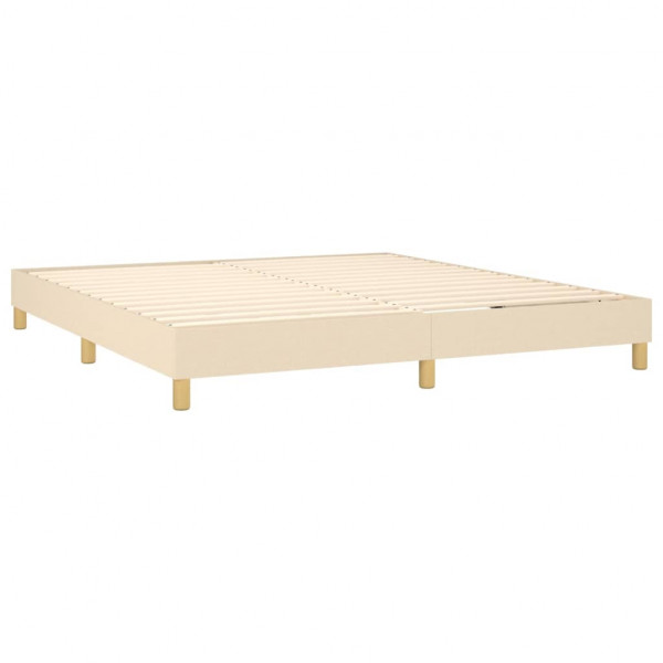 Estrutura de cama sem colchão 180x200 cm tecido cor creme M 4