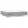 Estructura de cama box spring tela gris claro 200x200 cm 2