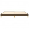 Estructura de cama box spring tela marrón oscuro 200x200 cm 5