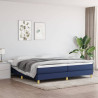 Estructura de cama box spring tela azul 200x200 cm 1