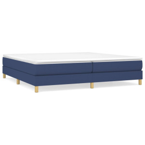 Estructura de cama box spring tela azul 200x200 cm H
