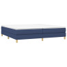 Estructura de cama box spring tela azul 200x200 cm 3