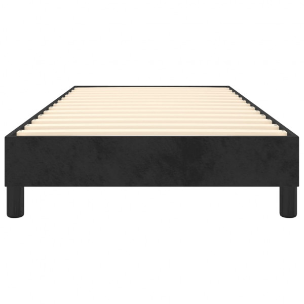 Estrutura de cama 90x200 cm veludo preto M 5