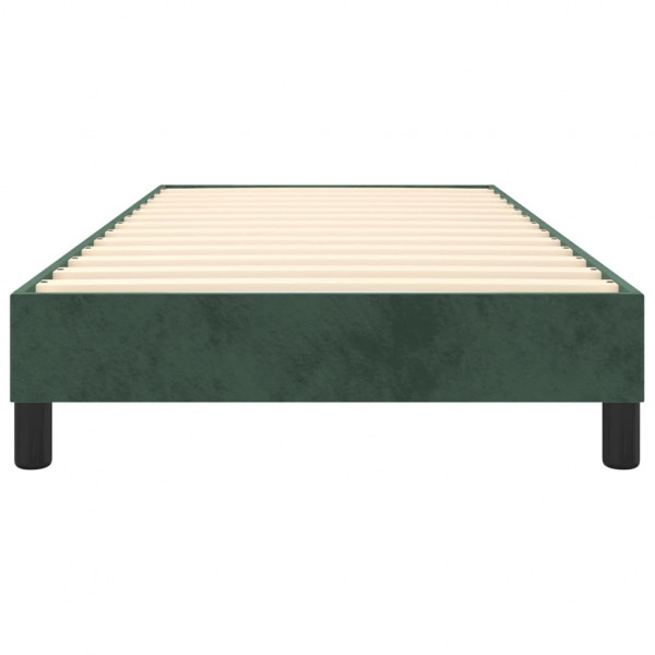 Estructura de cama box spring terciopelo verde oscuro 90x200 cm M 5