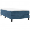Estructura de cama box spring terciopelo azul oscuro 90x200 cm 3