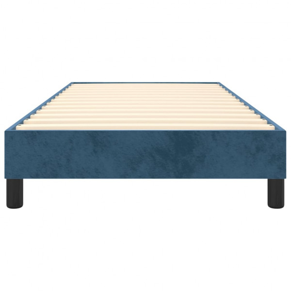 Estructura de cama box spring terciopelo azul oscuro 90x200 cm M 5