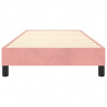Estructura de cama box spring terciopelo rosa 100x200 cm 5