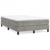 Estructura de cama box spring terciopelo gris claro 120x200 cm 2