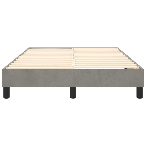Estructura de cama box spring terciopelo gris claro 120x200 cm M 5
